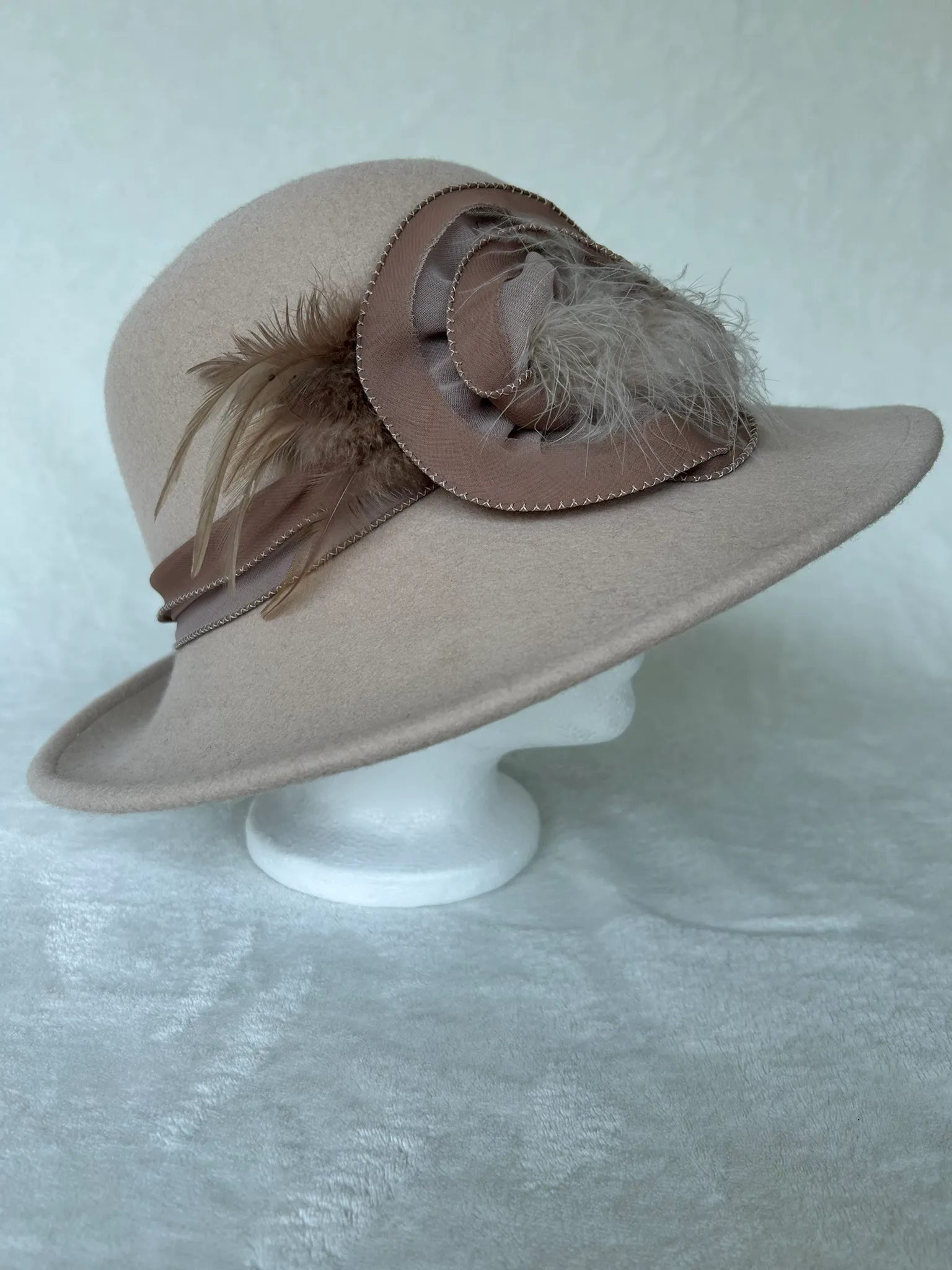 A ladies’ hat with a soft brim from the Cherish shoppe, number 232