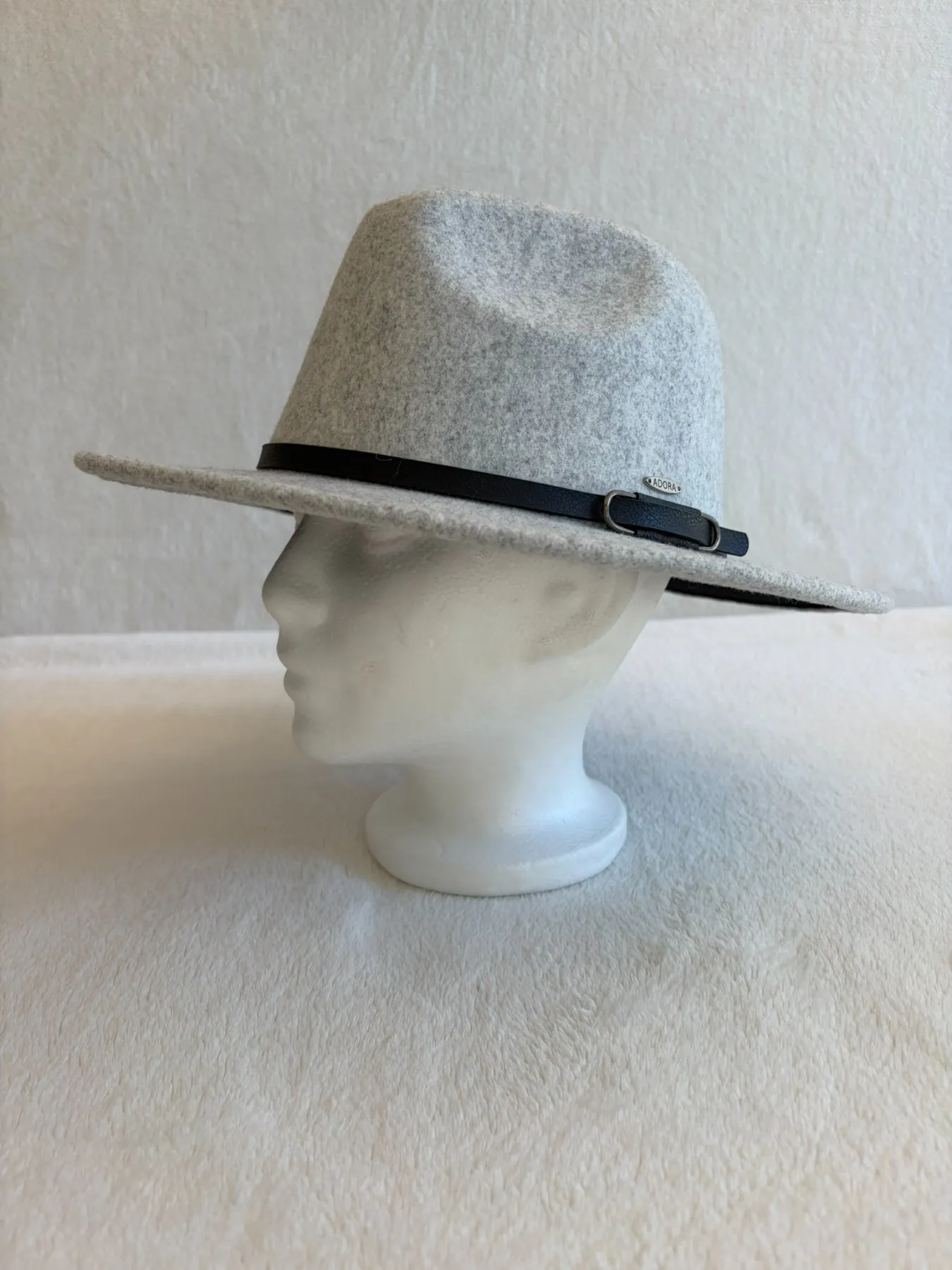 A grey felt cowboy hat from Hats by Cherish, number 506