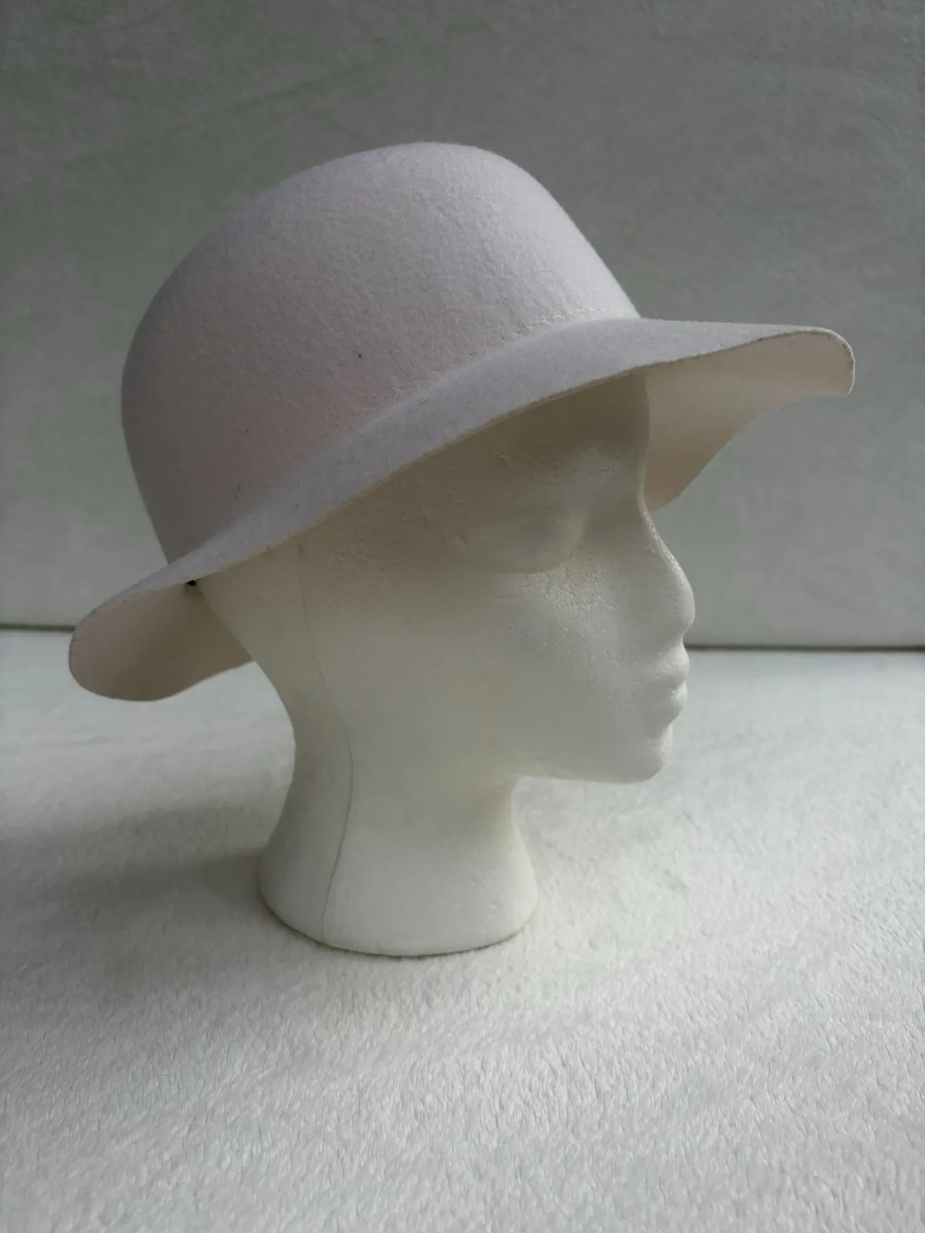 A cream felt cloche hat for kids from Hats by Cherish, number 597