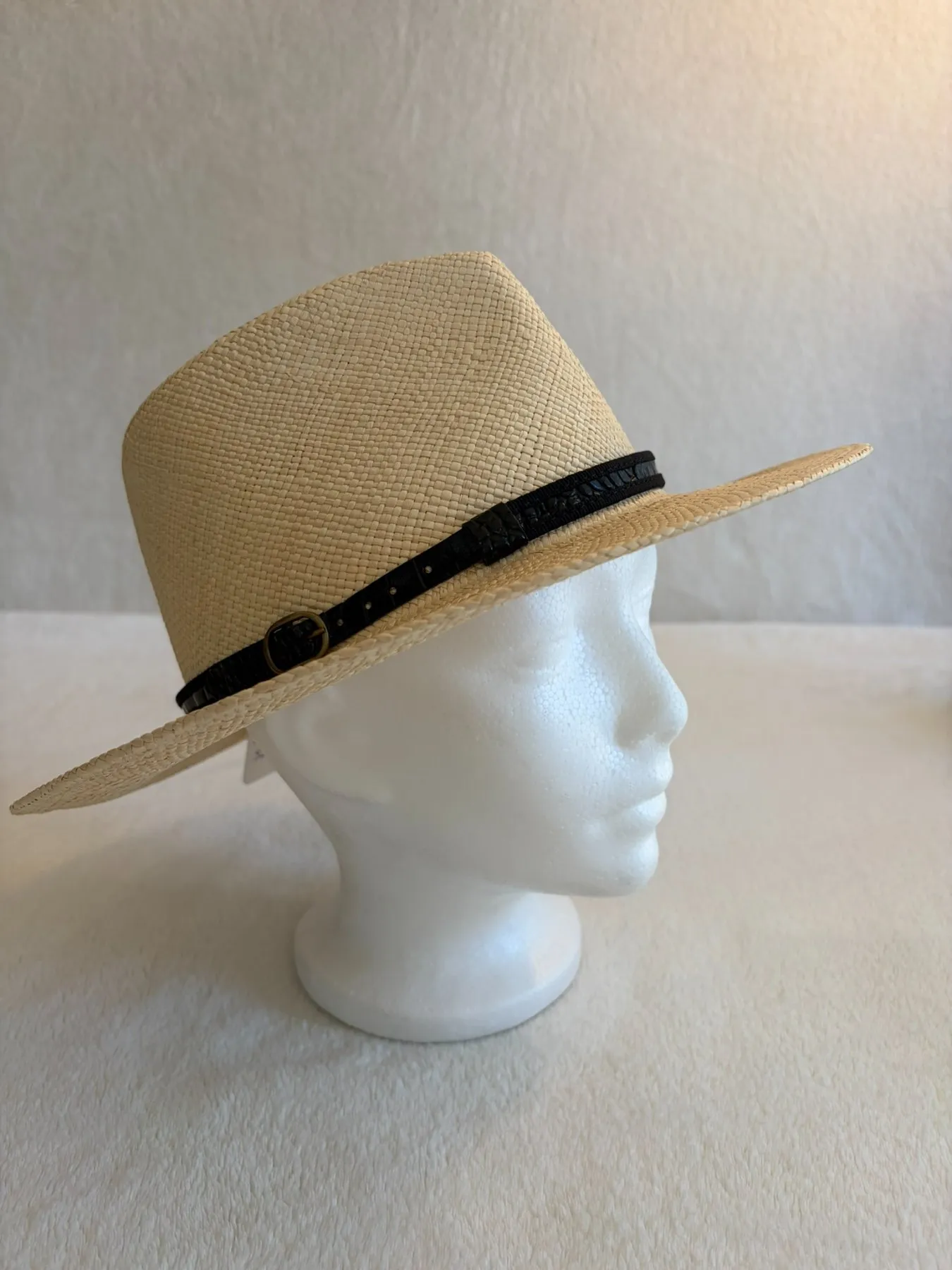A beige and tan straw cowboy hat from Hats by Cherish, number 826