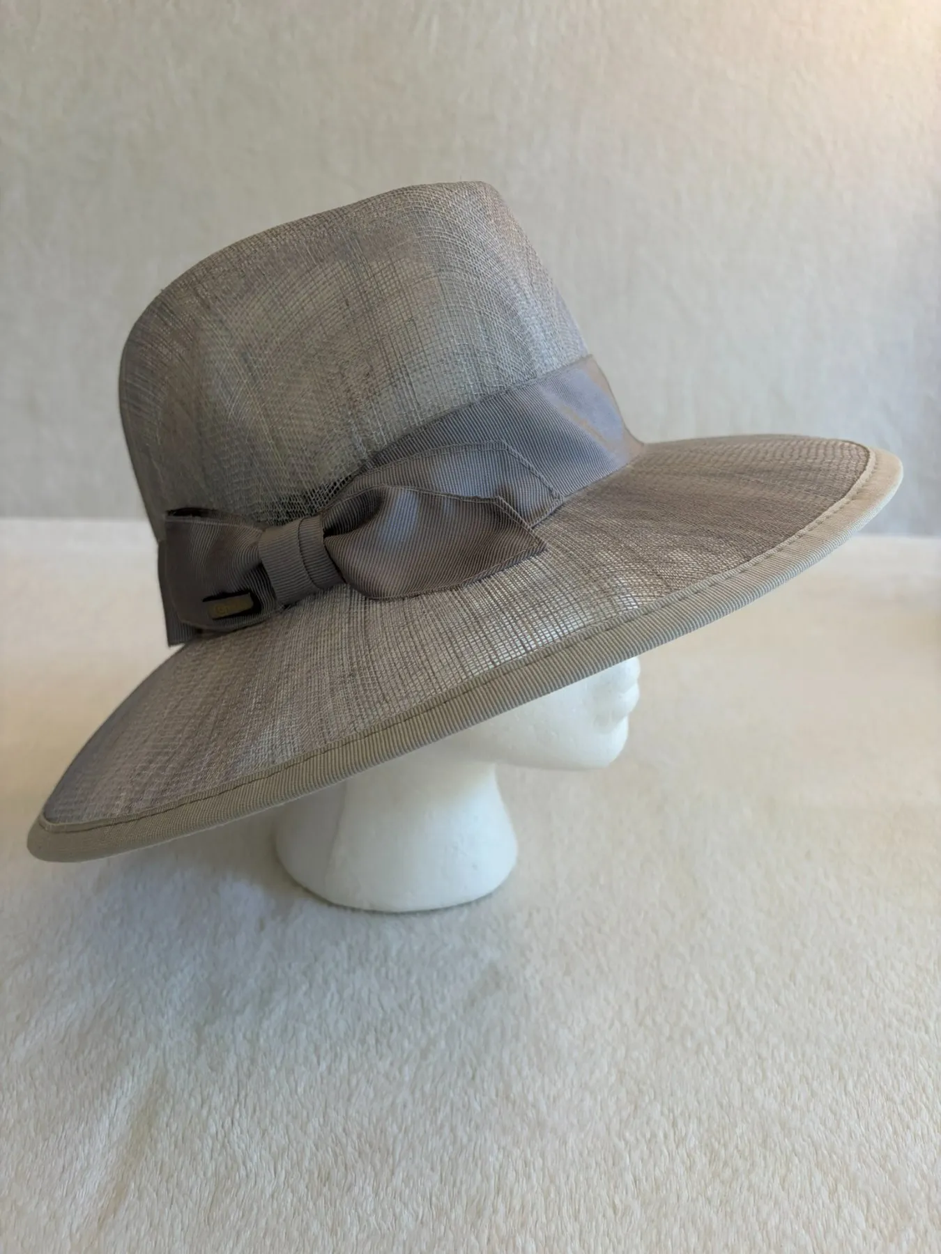 A grey straw dome hat from Hats by Cherish, number 890