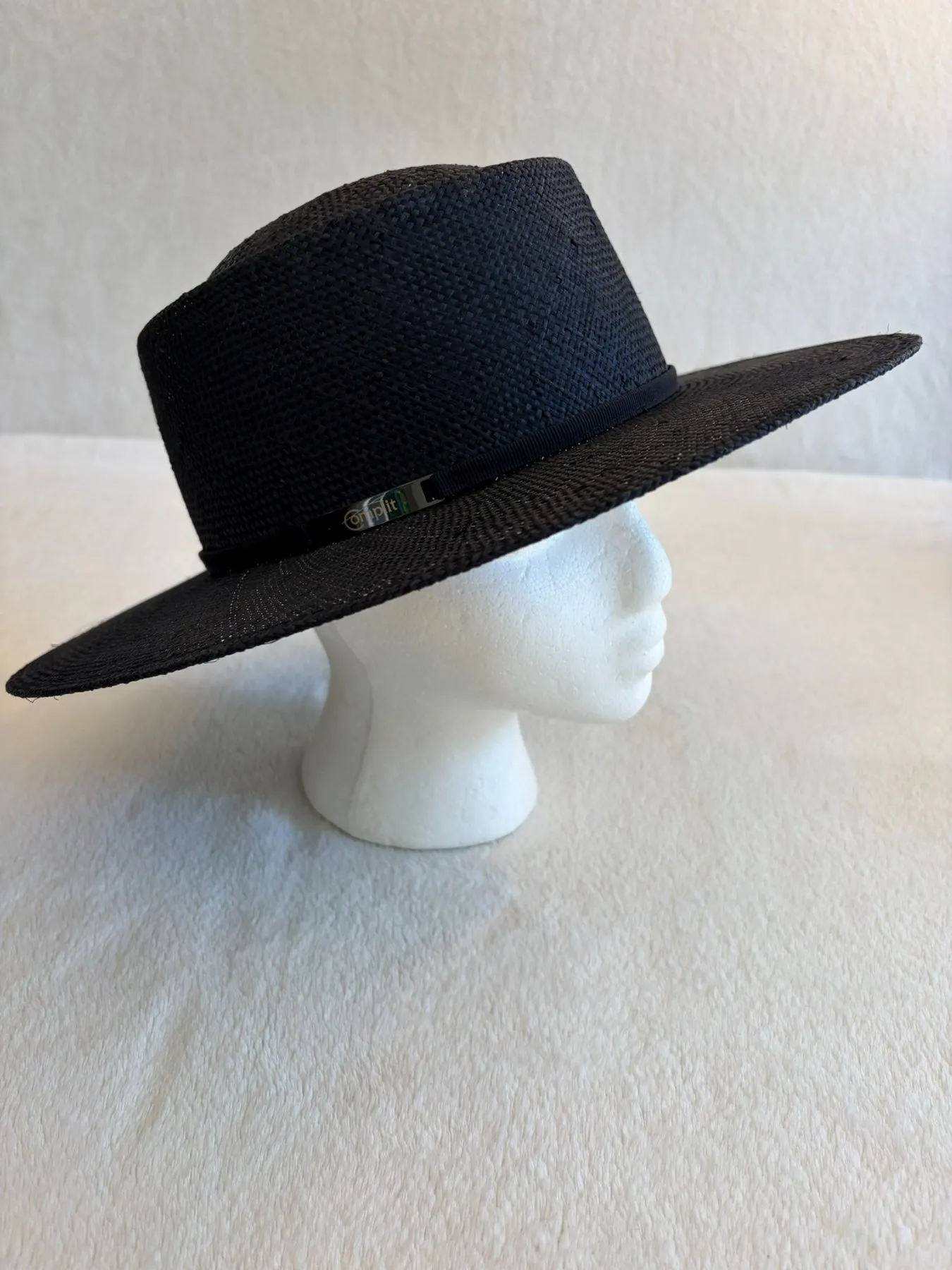 A navy straw dome hat from Hats by Cherish, number 979
